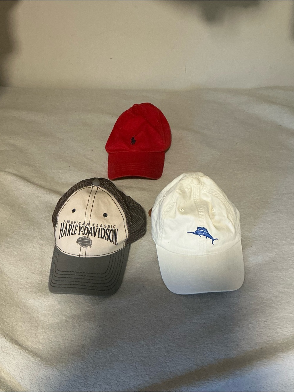 Harley-Davidson Kids Hat Trio in Brown, Red & White